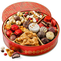 Christmas Gift Box – Holiday Treat Assortment with Gourmet Chocolates, Nuts & Caramels