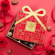 Chocolate Gift Tin- Gift Box Tin- Red and Gold