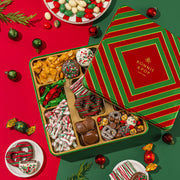 Christmas Tin with Assorted Holiday Treats- Extra Large