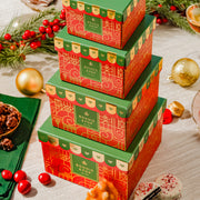 Christmas Gift Basket – Four-Tier Tower of Holiday Chocolates, Caramels & Treats