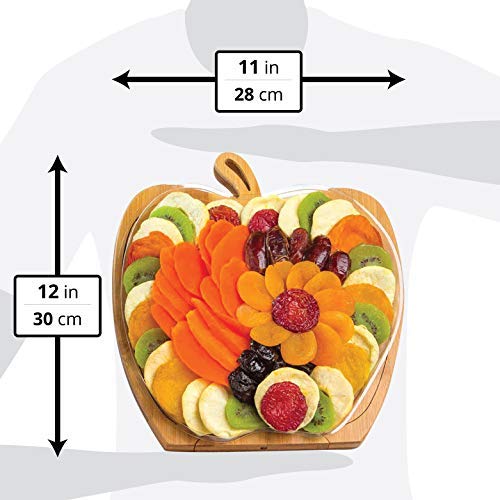 Dried Fruit Gift Basket in Convertible Wooden Tray – Healthy & Elegant Fruit Gift
