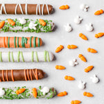 Chocolate Dipped Pretzel Carrots